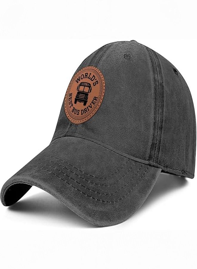 Supload Bus Driver Appreciation Gifts Worlds Best Bus Driver Gifts for Women Men School Bus Driver Cute Trucker Hat Black - Image 3